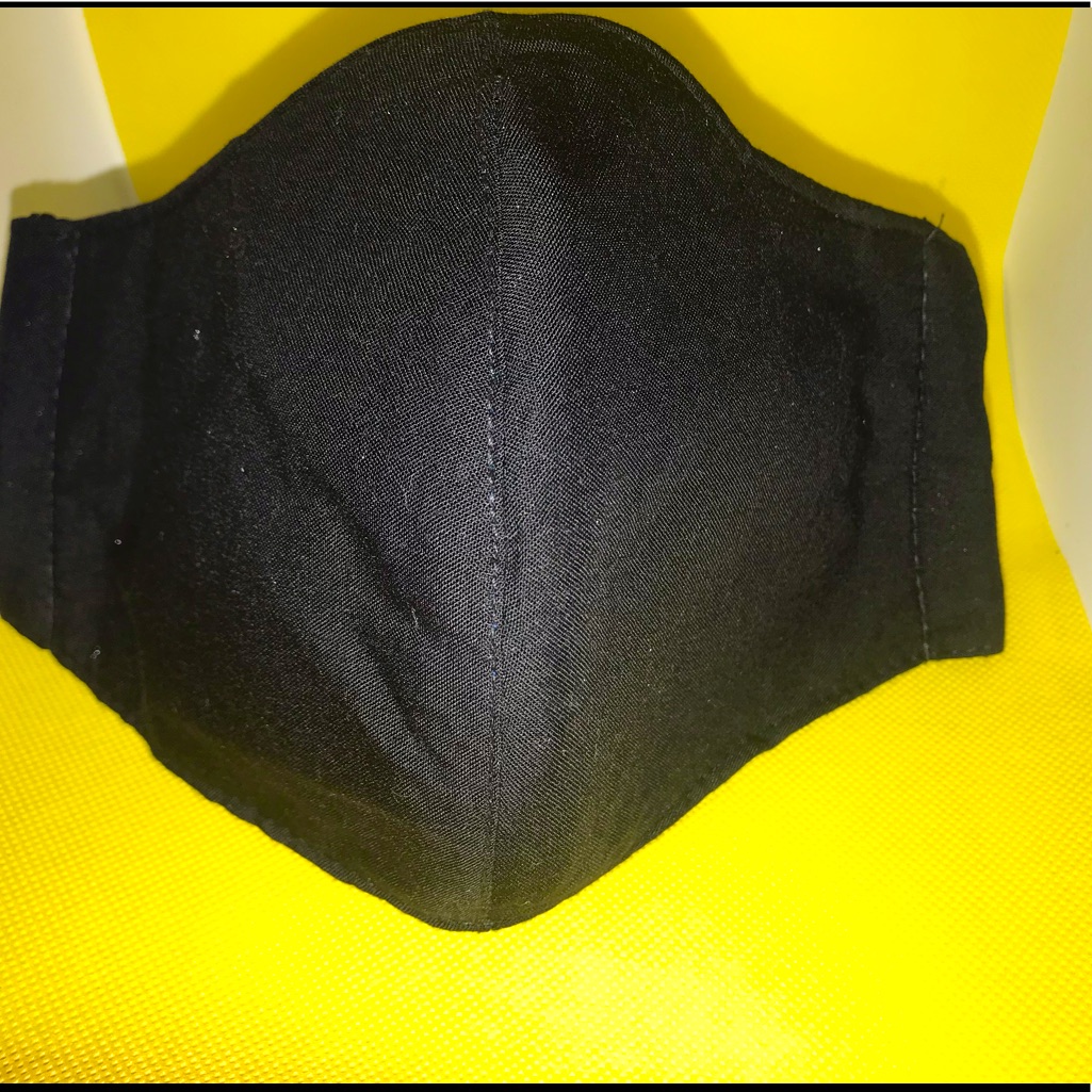 Solid Black Face Mask